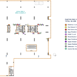Oficina o Local Piso 3 en XO91