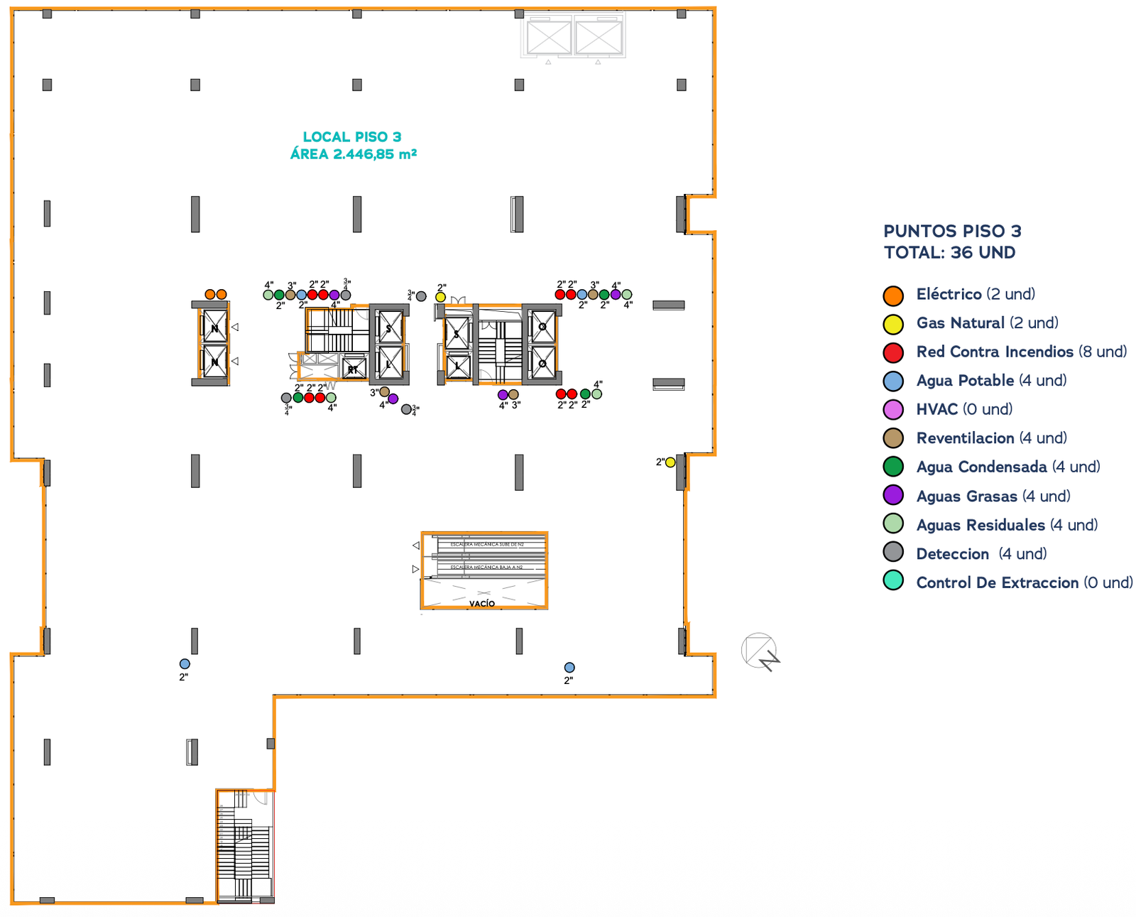 Oficina o Local Piso 3 en XO91