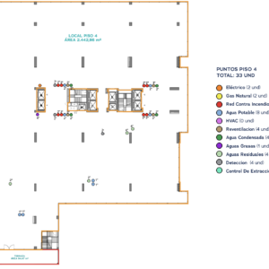Oficina o Local Piso 4 en XO91